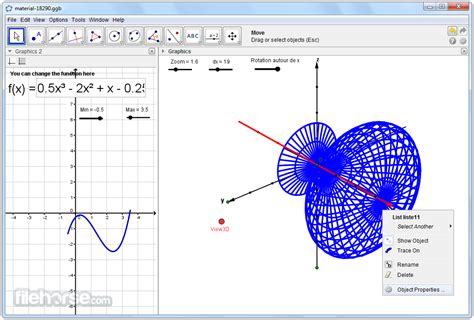 International GeoGebra Institute. Solve math problems, graph functions, create geometric constructions, do statistics and calculus, save and share your results.